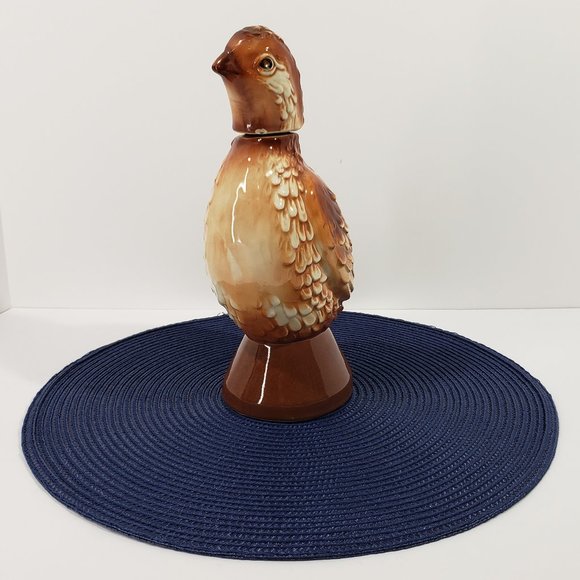 1968 Old Mr. Boston Bob White Decanter Collectable Other - Vintage Empty 1968 Old Mr. Boston Bob White Quail Decanter Liquor Bottle 10” H